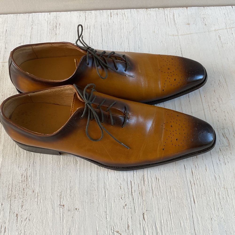 Maison Forte Dress Shoes Men’s Derby Oxfords Tan Dark brown Size 13